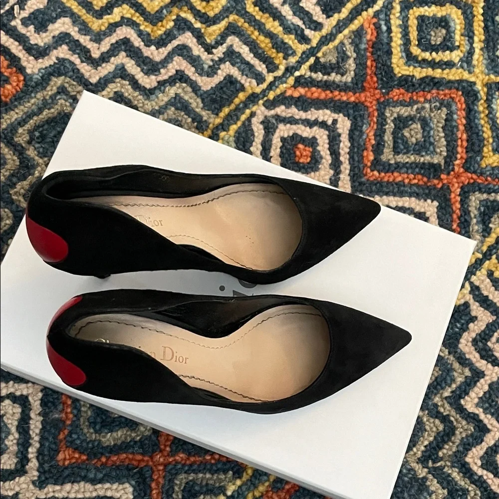 Dior Black and Red Heart Heels - Picture 1 of 10
